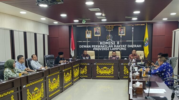 Komisi II DPRD Provinsi Lampung Panggil Mitra OPD Selasa Besok
