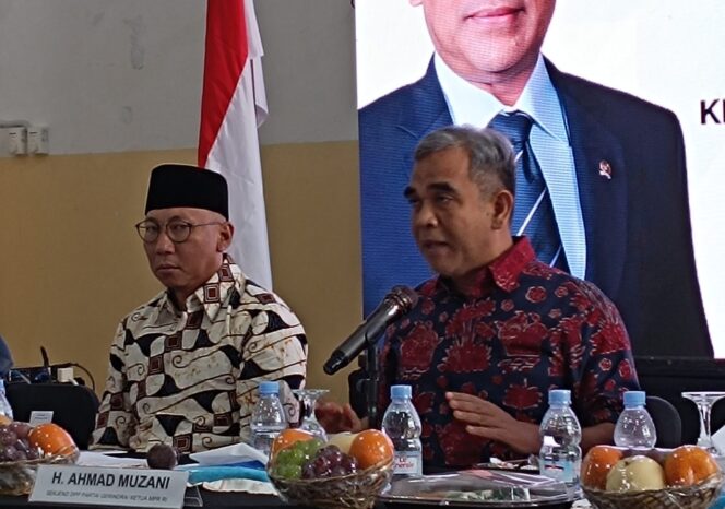 
					Ketua MPR Ahmad Muzani dalam acara silaturahmi dengan Kepala Daerah dan Wakil Kepala Daerah terpilih se-Provinsi Lampung, Minggu (12/01/2025) 