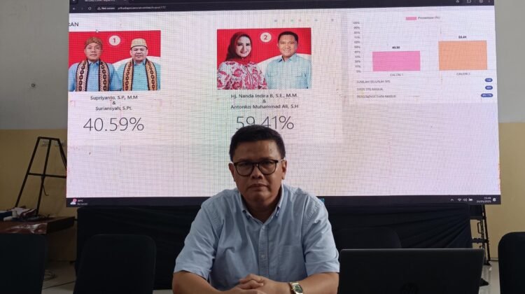 Fauzi Heri, Ketua Tim Pemenangan DPD Partai Gerindra Provinsi Lampung klaim kemenangan Nanda-Anton pada PSU Kabupaten Pesawaran