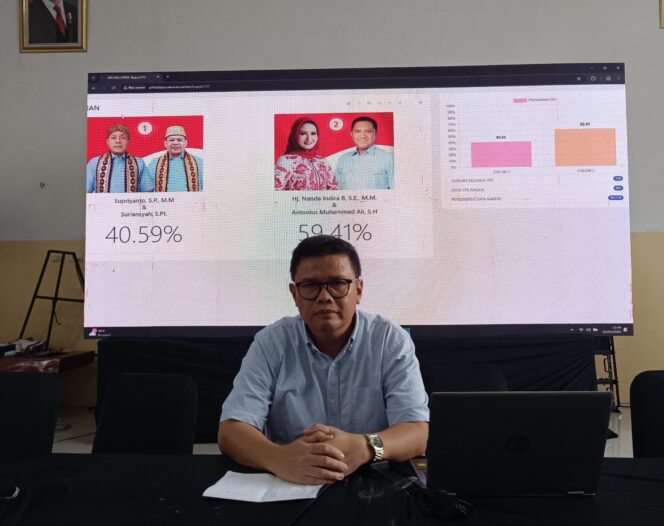 
					Fauzi Heri, Ketua Tim Pemenangan DPD Partai Gerindra Provinsi Lampung klaim kemenangan Nanda-Anton pada PSU Kabupaten Pesawaran