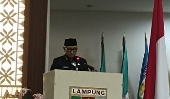 Gubernur Lampung Rahmat Mirzani Djausal dalam Rapat Paripurna DPRD Provinsi Lampung, Kamis (30/07/2026) 