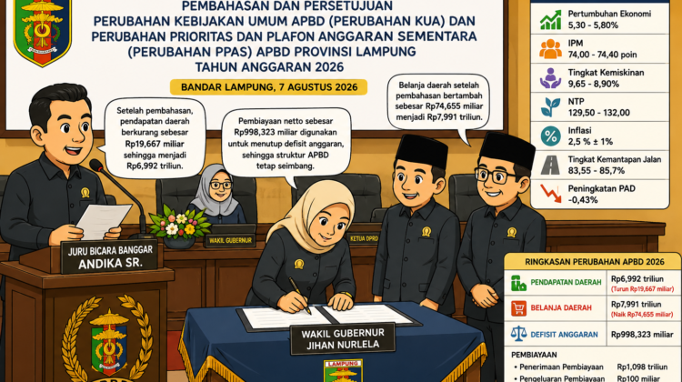 Gambar ilustrasi penandatanganan Nota Kesepakatan RAPBD Perubahan tahun 2026